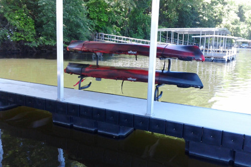 mount the kayak rack on your dock and have your kayak always ready