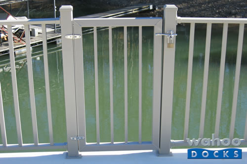 optional lock can secure your upper deck gate